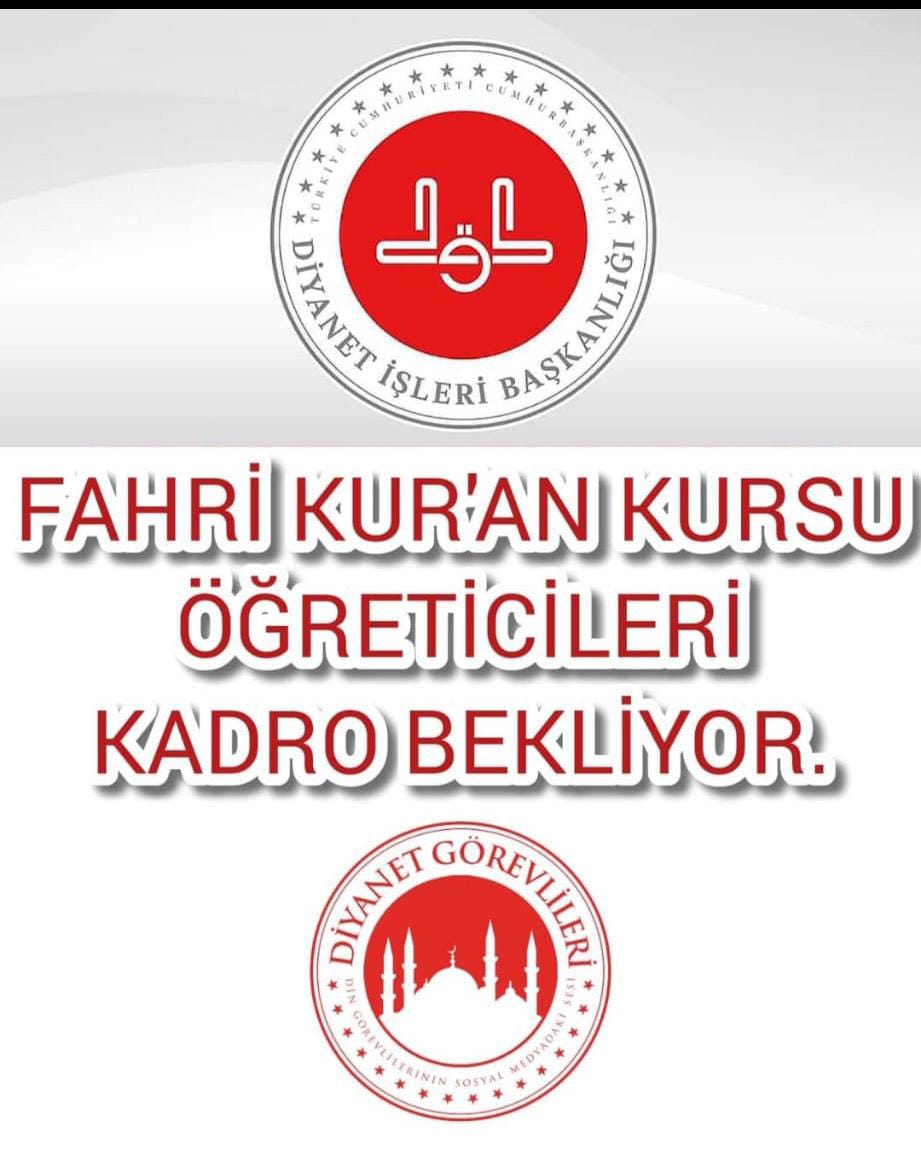 #FAHRİ(Geçici) ÖĞRETİCİLER çok yoruldu
haketmedigimiz bir şeyi istemiyoruz
hakkımız olan #KADRO yu istiyoruz

#akparti
#mhp
Murat Kurum
Belediye

<a href="/RTErdogan/">Recep Tayyip Erdoğan</a>
<a href="/dbdevletbahceli/">Devlet Bahçeli</a>
<a href="/AvOzlemZengin/">Av. Özlem Zengin 🇹🇷</a>
<a href="/mehmetsaityaz/">Mehmet Sait YAZ</a>
<a href="/mervangul56/">Mervan Gül</a>
<a href="/farukkilic47/">Faruk Kılıç</a>
<a href="/isikhanvedat/">Prof. Dr. Vedat Işıkhan</a> 
<a href="/memetsimsek/">Mehmet Simsek</a>
<a href="/belginuygur10/">Belgin Uygur 🇹🇷</a>