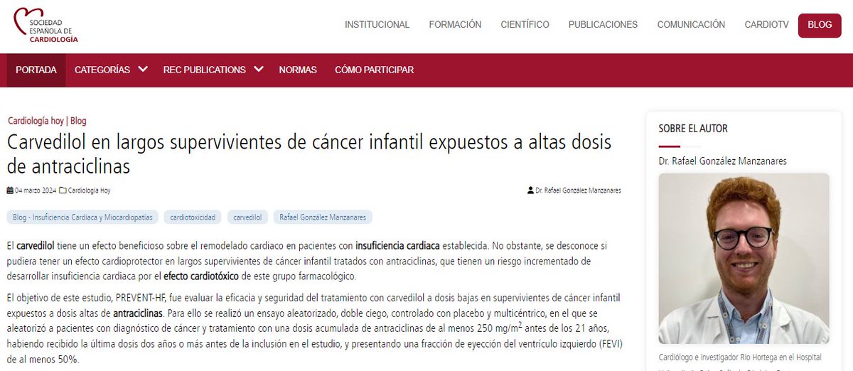 Soc Esp Cardiología (@secardiologia) on Twitter photo .<a href="/rafaelglezm/">Rafael González Manzanares</a>: "En supervivientes de cáncer infantil, el riesgo de insuficiencia cardiaca se incrementa de forma progresiva a lo largo del tiempo, llegando a superar el 10% a los 40 años de seguimiento". #BlogSEC <a href="/JovenesSec/">JóvenesSEC</a> ow.ly/7OFr50QKzAm .<a href="/rafaelglezm/">Rafael González Manzanares</a>: "En supervivientes de cáncer infantil, el riesgo de insuficiencia cardiaca se incrementa de forma progresiva a lo largo del tiempo, llegando a superar el 10% a los 40 años de seguimiento". #BlogSEC <a href="/JovenesSec/">JóvenesSEC</a> ow.ly/7OFr50QKzAm