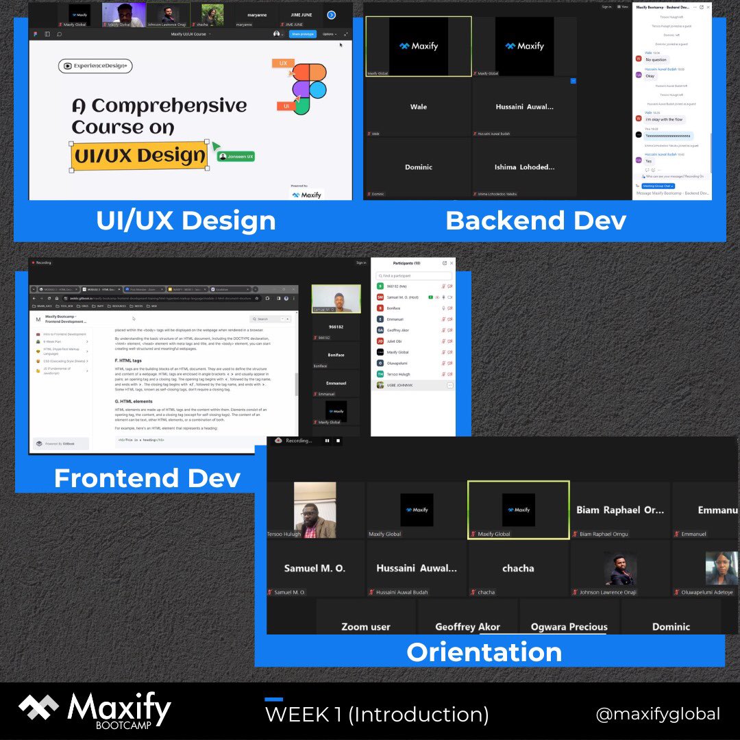 jonseenonaji's tweet photo. Over the weekend @maxifyglobal kicked off her most anticipated digital skills bootcamp.
It’s always a pleasure to witness the positive impact of empowering people with profitable digital skills
I’m also delighted to be the UI/UX Design instructor on #maxifybootcamp #maxify https://t.co/UxQC29ungE