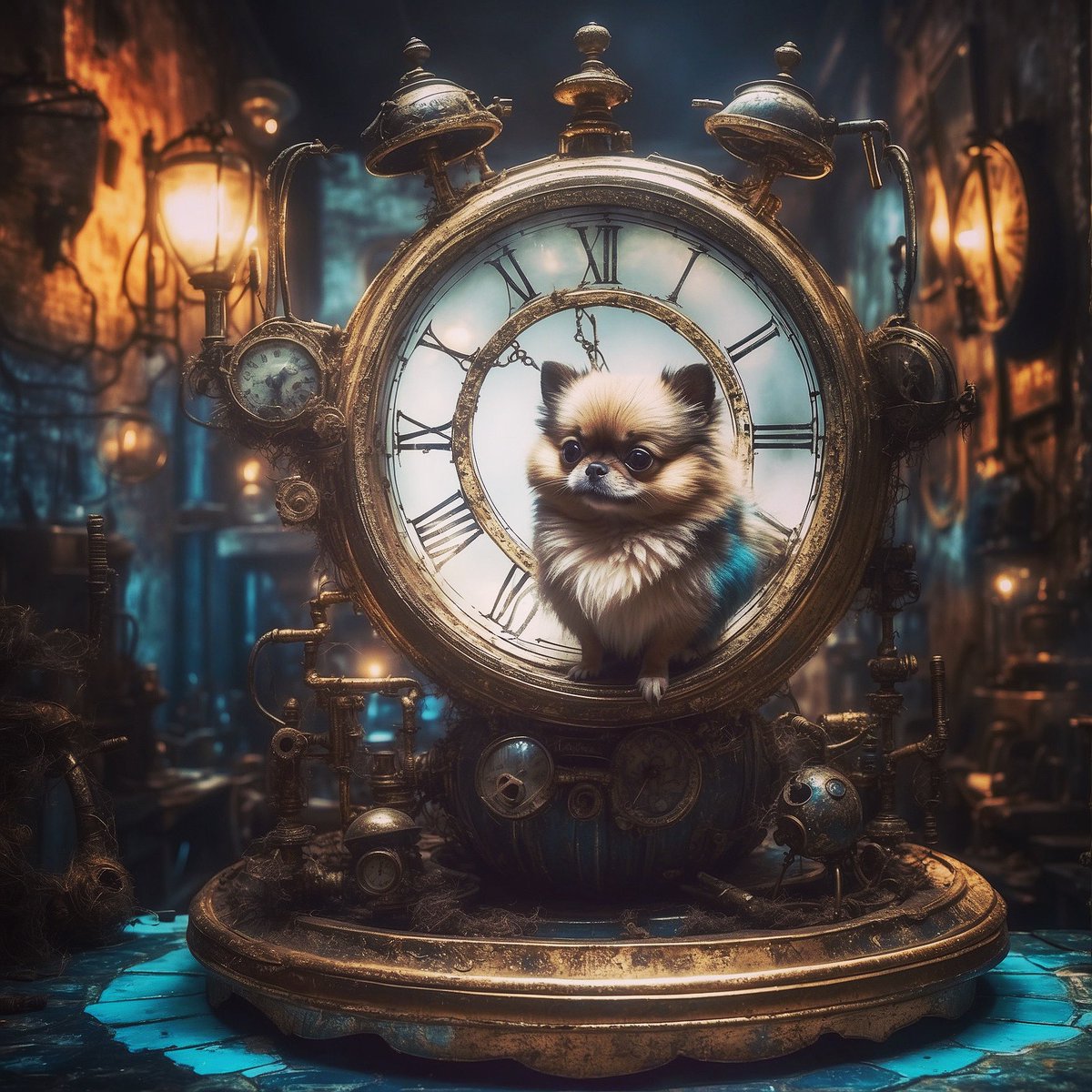 blaze2ouf's tweet image. Time to work #spitz #pomeranian #spitzlovers #puppy #cute #clock #steampunk #rabbit #fur #cinematic #epix #retrofuture #future #photography #animallovers #fantastic #fantasy #nft #nftart #aiartcommunity #ai #aiart #nftcommunity #chill #positivity