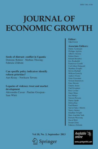 My latest article 'Labor scarcity, technology adoption and innovation: evidence from the cholera pandemics in 19th century France' rdcu.be/dz0Oe, is now published with @SpringerNature in the Journal of Economic Growth @j_econ_growth.