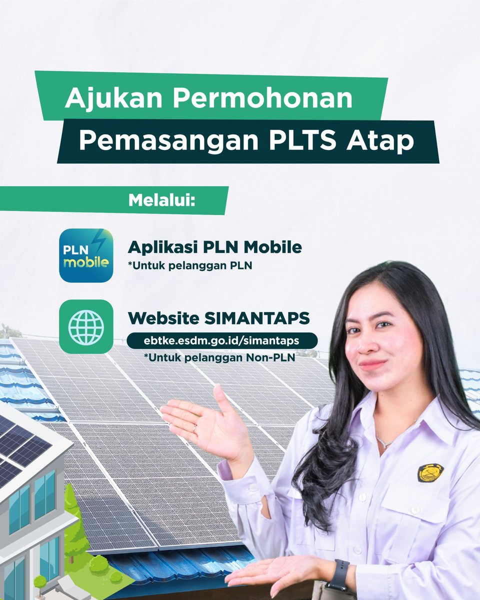 djebtke's tweet photo. Sobat Energi, PermenESDM No. 2 Tahun 2024 terkait PLTS Atap telah diterbitkan dengan berbagai insentif seperti biaya kapasitas dan advanced meter #PLTSAtap yang digratiskan.
Mau tahu lebih jauh? Yuk ikuti acara berikut langsung dari narasumber yang tepercaya.
#energiterbarukan https://t.co/KRMoalLX5y