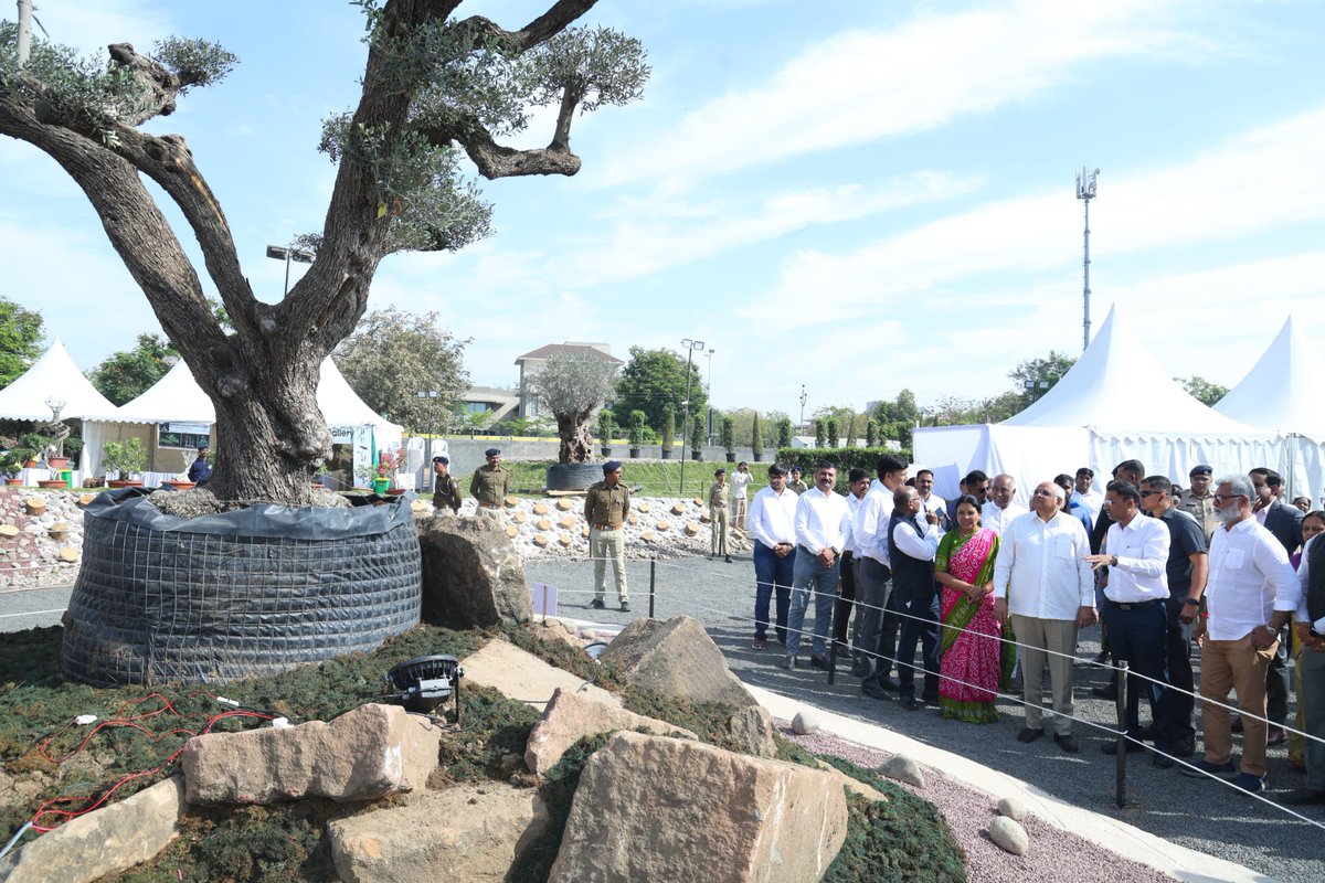 Bonsai and Topiary Exhibition Show opens at Sindhu Bhavan road in Ahmedabad