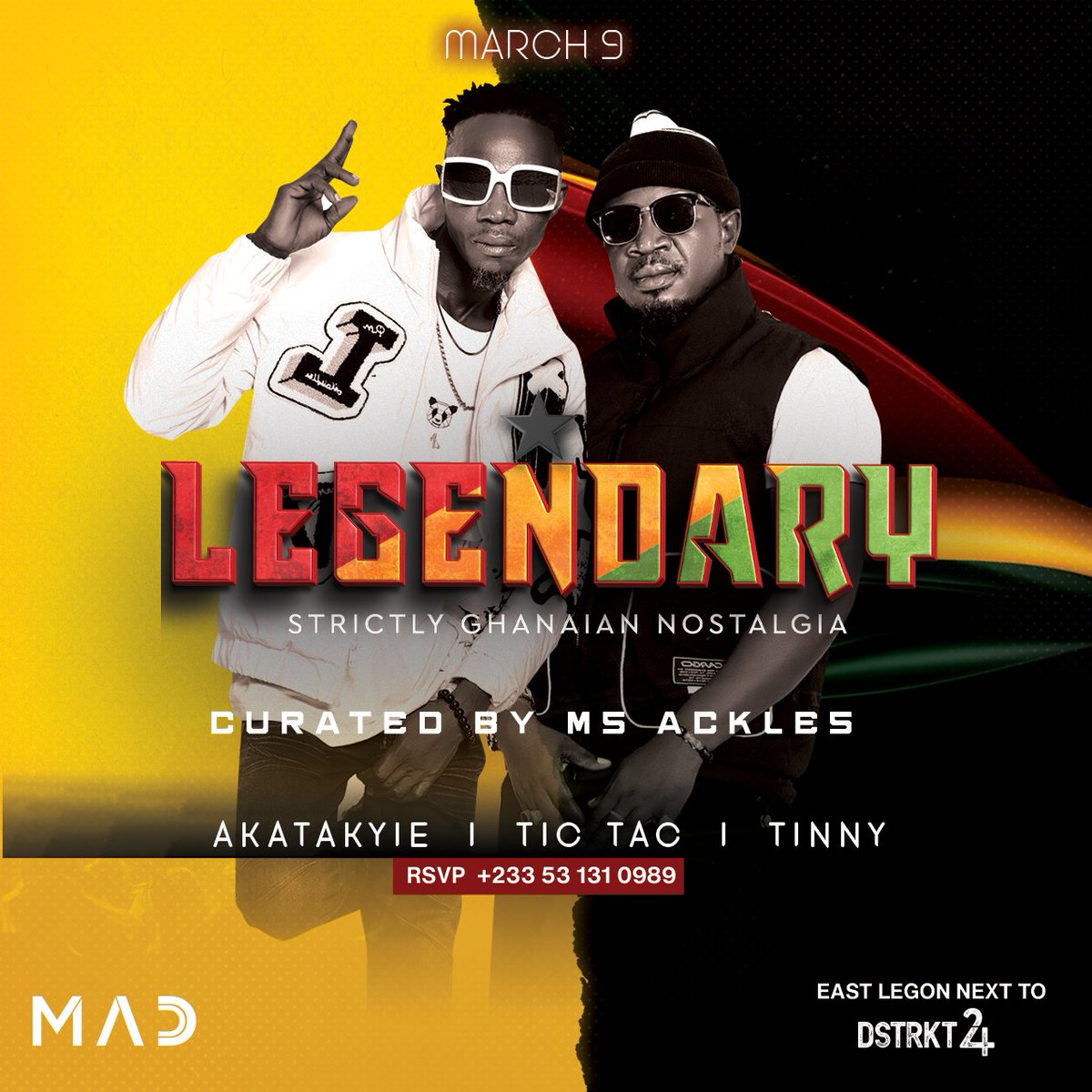 AkatakyieGh's tweet photo. We are performing live at Mad Club on the 9th of march 2024. Come in numbers and let club. 🔥 🔥 🔥 https://t.co/j481Iq3PIh