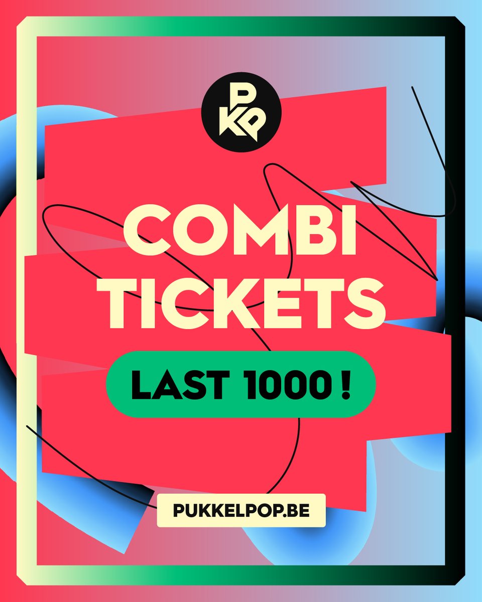 LAST CALL! 
1000 combi tickets left. Get your ticket NOW - pukkelpop.be