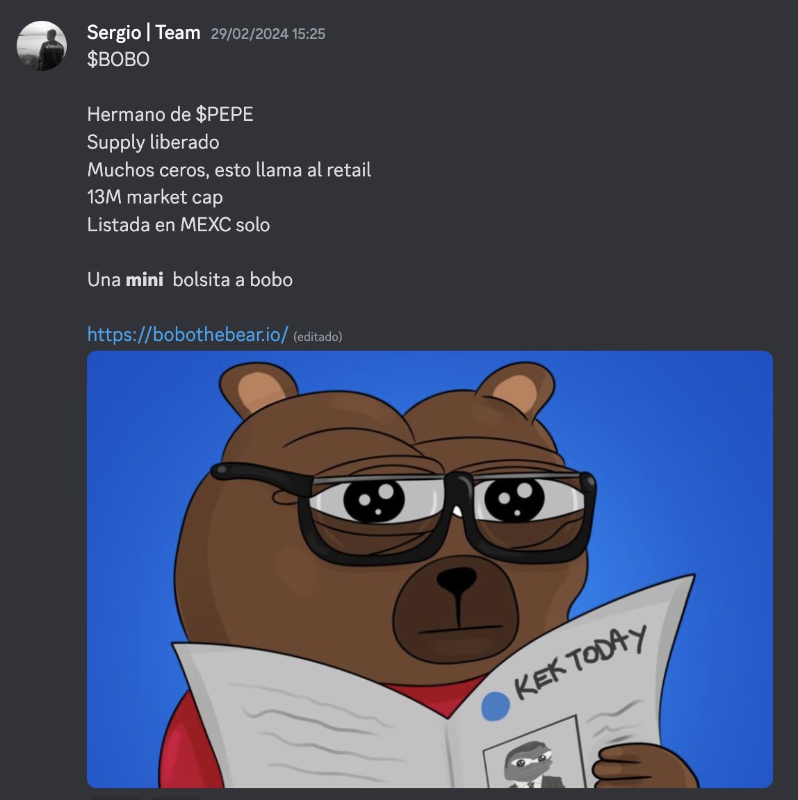 iceuve's tweet photo. Así hemos ganado miles de euros en @BlexiumCrypto gracias a la memeseason

Empezamos por: DOGE

x2 

Seguimos con: PEPE 

x7 (aún esperamos precios más altos)

Acumulando fuerte cuando todo el mundo lo mandaba a 0

Esta fue un poco más arriesgada pero también nos está dando profits: BOBO

x5 en sólo unos días (hemos sacado lo invertido y dejamos una moonbag)

BOB

x2 (y lo que queda)

Y para rematar esta clase magistral de cómo aprovechar una narrativa: TRUMP

x35 en pocas semanas

No entres a @BlexiumCrypto si eres alérgico a hacer dinero.

Buen trabajo, compañero @sergioted_ 👏