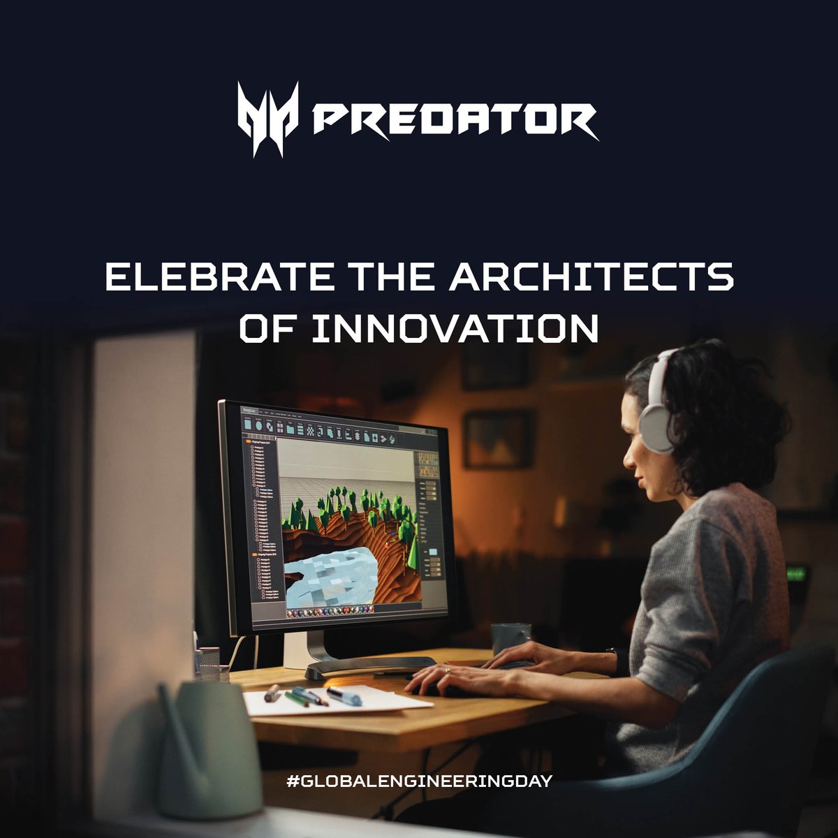 Happy #GlobalEngineeringDay, gaming enthusiasts! 🌐⚙️ We celebrate the genius minds shaping the gaming universe. Leave a 🎮 for the engineers building bridges for our gaming adventures! #Predator #Gaming