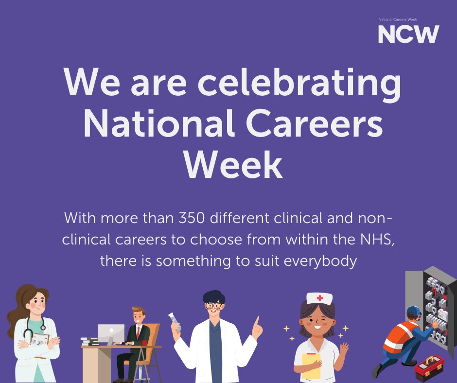 We are shining a spotlight on the wide-ranging career opportunities here at SaTH during National Careers Week.

With more than 350 different clinical and non-clinical roles, there is something to suit everybody.

Visit jobs.sath.nhs.uk to find out more.