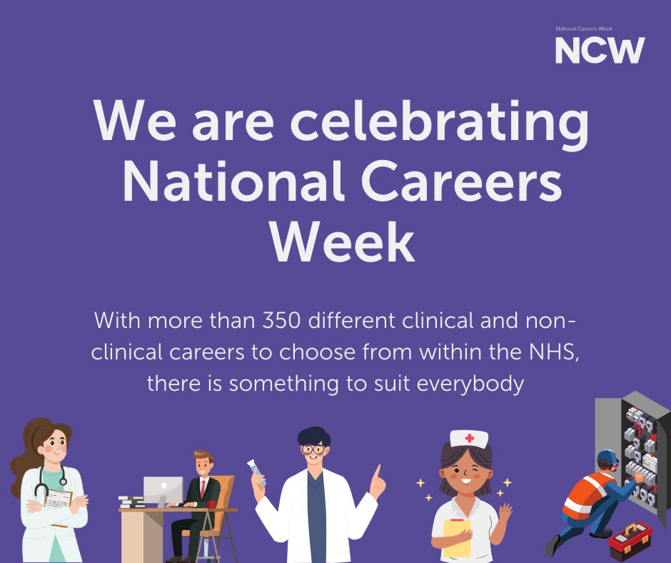 We are shining a spotlight on the wide-ranging career opportunities here at SaTH during National Careers Week. With more than 350 different clinical and non-clinical roles, there is something to suit everybody. Visit jobs.sath.nhs.uk to find out more.