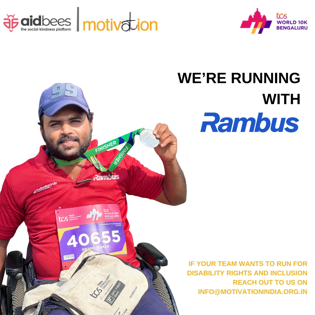 We're excited to share that Rambus would be supporting us yet again for #TCS10k2024! They have been consistently supporting us for #TCS10k through years and believe in our cause of #inclusion and #disabilityrights. 
Visit this link to know more: tcsw10k.aidbees.org/view-ngo-54