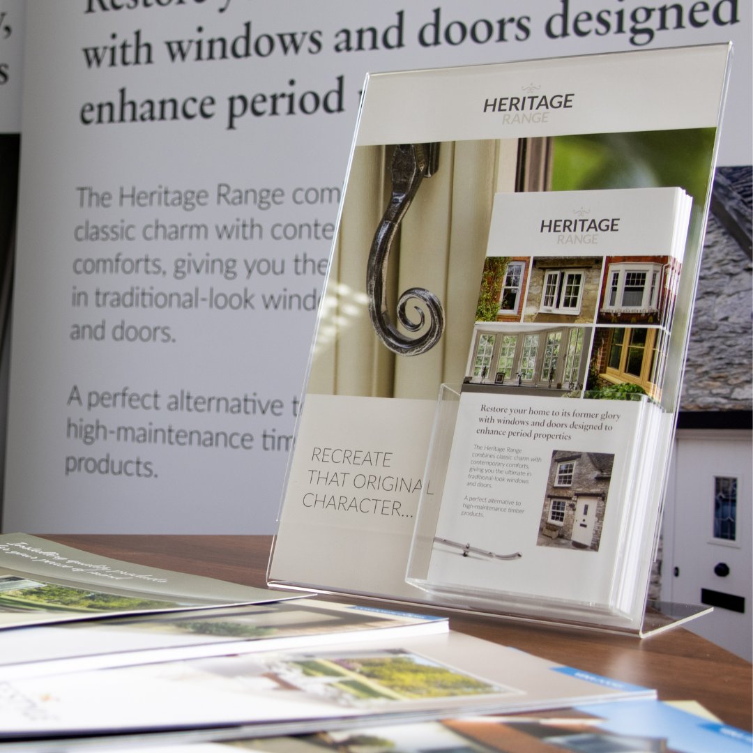 Our range of heritage windows and doors are a go-to style for homeowners looking to enhance their home's traditional features. We have everything you need to showcase these products, including brochures, leaflets and much more! 🚪

#HeritageRange