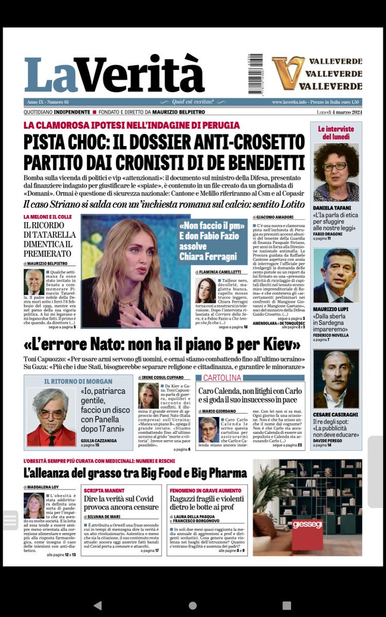 LucaDotti23's tweet photo. Se non è #dossieraggio questo!
Anzi, quasi inizio a credere che, essendo @DomaniGiornale di #CDB, sia un prolungamento della #Squadra e #Compasso italiana. https://t.co/8IeRCOdrIN
