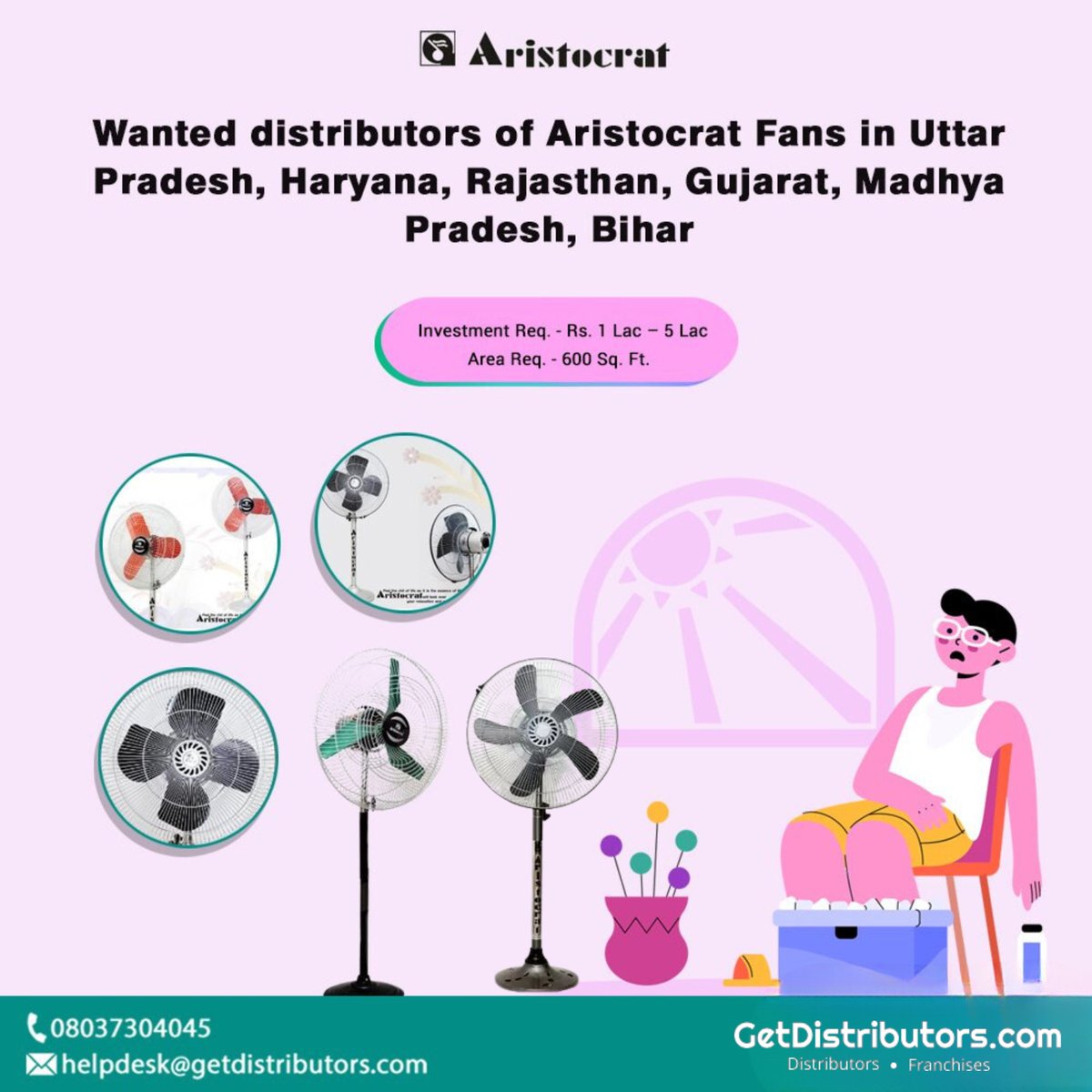 getdistributors's tweet photo. Appointing #distributors for #AristocratFans in Uttar Pradesh, Haryana, Rajasthan, Gujarat, Madhya Pradesh, and Bihar.
Details 👉 https://t.co/saobYB8vJe
#DolphinWireProducts #TableFans #ElectricFans #BusinessOpportunity #Distributorship #Dealers #AppointDistributors https://t.co/IaWvCDxoy1