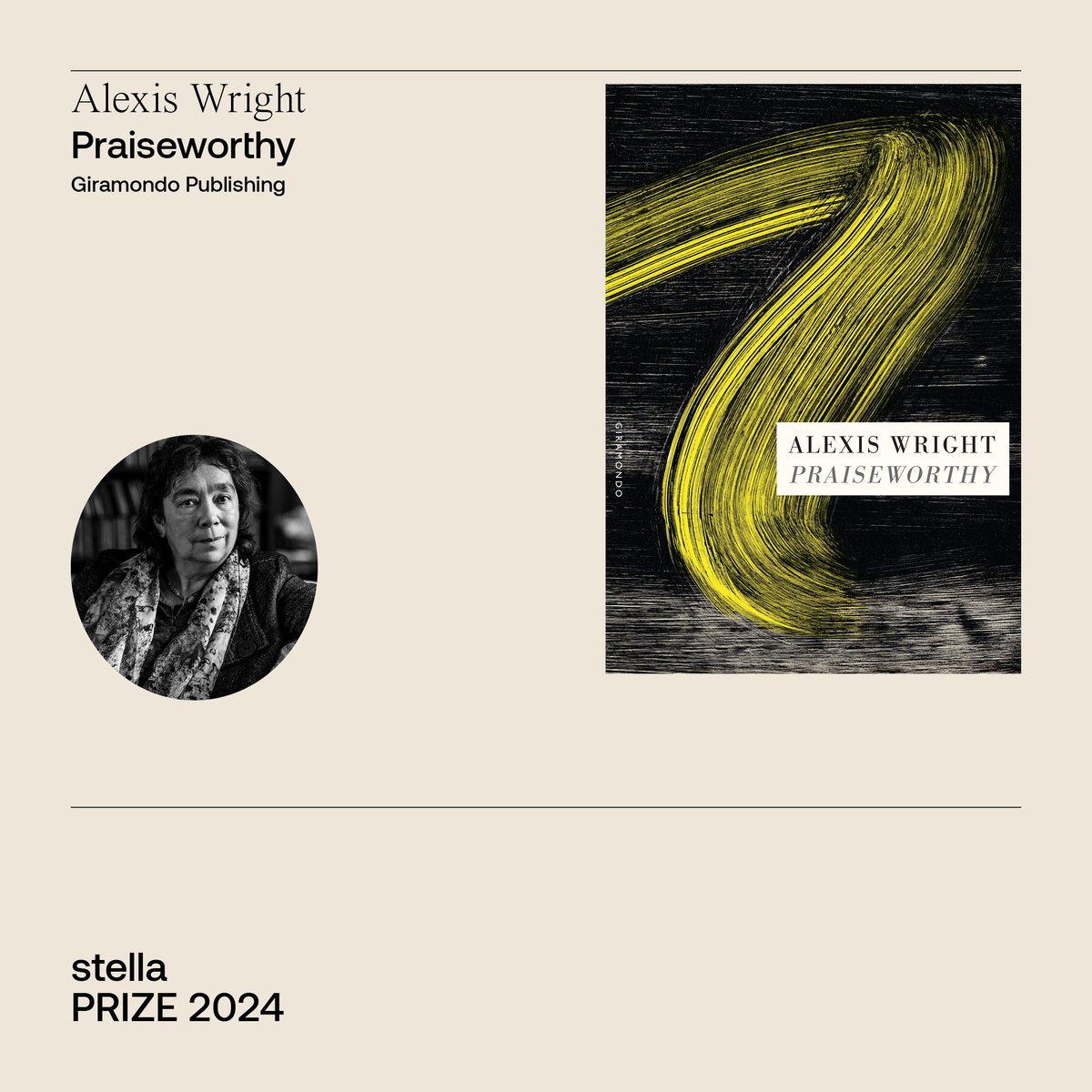 GiramondoBooks's tweet photo. Congratulations to our two authors longlisted for the #2024stellaprize!

⭐ Alexis Wright – Praiseworthy (fiction)
⭐ Sanya Rushdi – Hospital (fiction)

https://t.co/xaFvuHA9kV https://t.co/ATffDNJzxj
