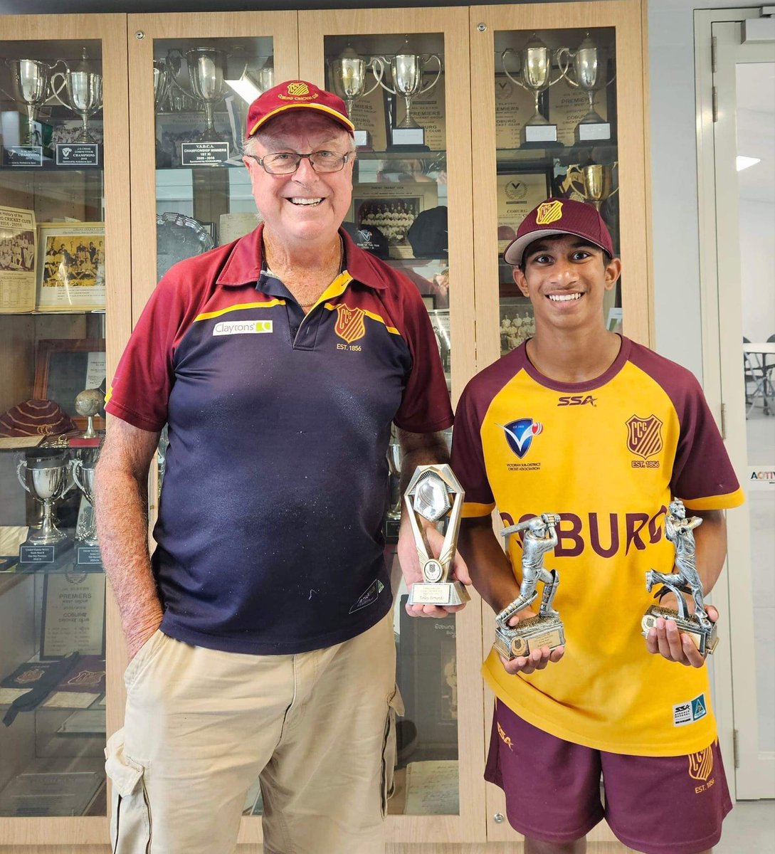 ⭐️FUTURE STAR CLEANS UP ⭐️

Congrats to young gun Ashley Fernando won the Craig shield batting, bowling and the Coburg player of tournament! 

Ashley also made his 1s debut this year! 

We look forward to seeing Ashley play great cricket for Coburg next season !

<a href="/SubbiesCricket/">VSDCA</a>