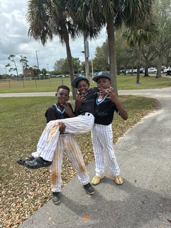 Vero Beach RBI boys enjoying a day at the baseball field!