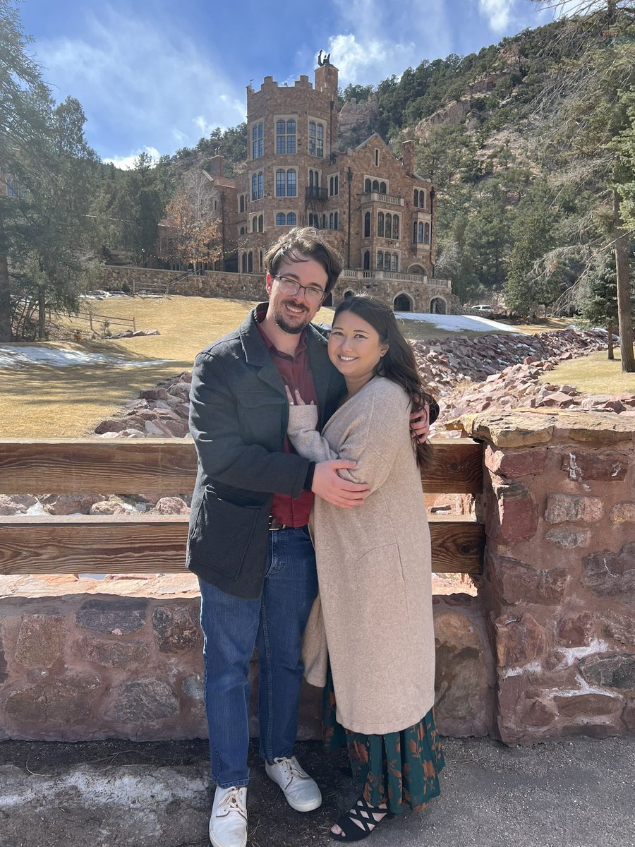 goodmornindrea1's tweet photo. I’ve been a bit absent here and with my streams. But I had to pop in to say @mrpendragon91 and I got engaged at a castle today 💕✨ https://t.co/Cs6TNUw77J