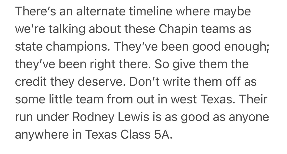 ColinDeaver_'s tweet photo. It’s my job in some ways to romanticize sports. 🏀 is always the easiest for me to do that. Had some time on the drive back today to reflect on what has been a pretty incredible run by Chapin the last 4 years under Rodney Lewis.

Bottomline: Give them the credit they deserve. https://t.co/dMikuhVHzZ