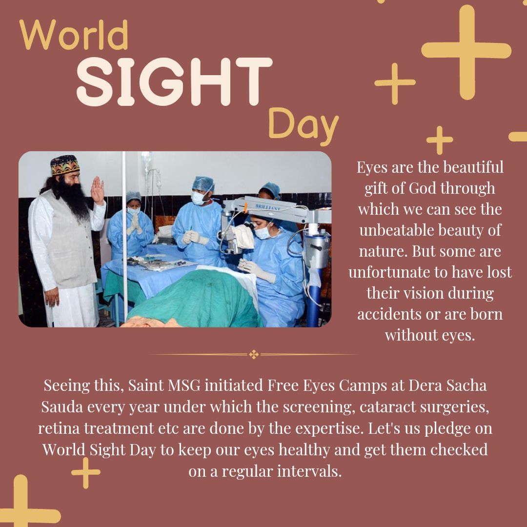 DeepKar42292070's tweet photo. A world without vision is a grim prospect. Donating eyes can brighten the lives of two blind people. Saint MSG Insan inspired his devotees for Eye Donation and opened an eye bank to give #GiftOfSight to visually impaired persons. https://t.co/0009B5m6To