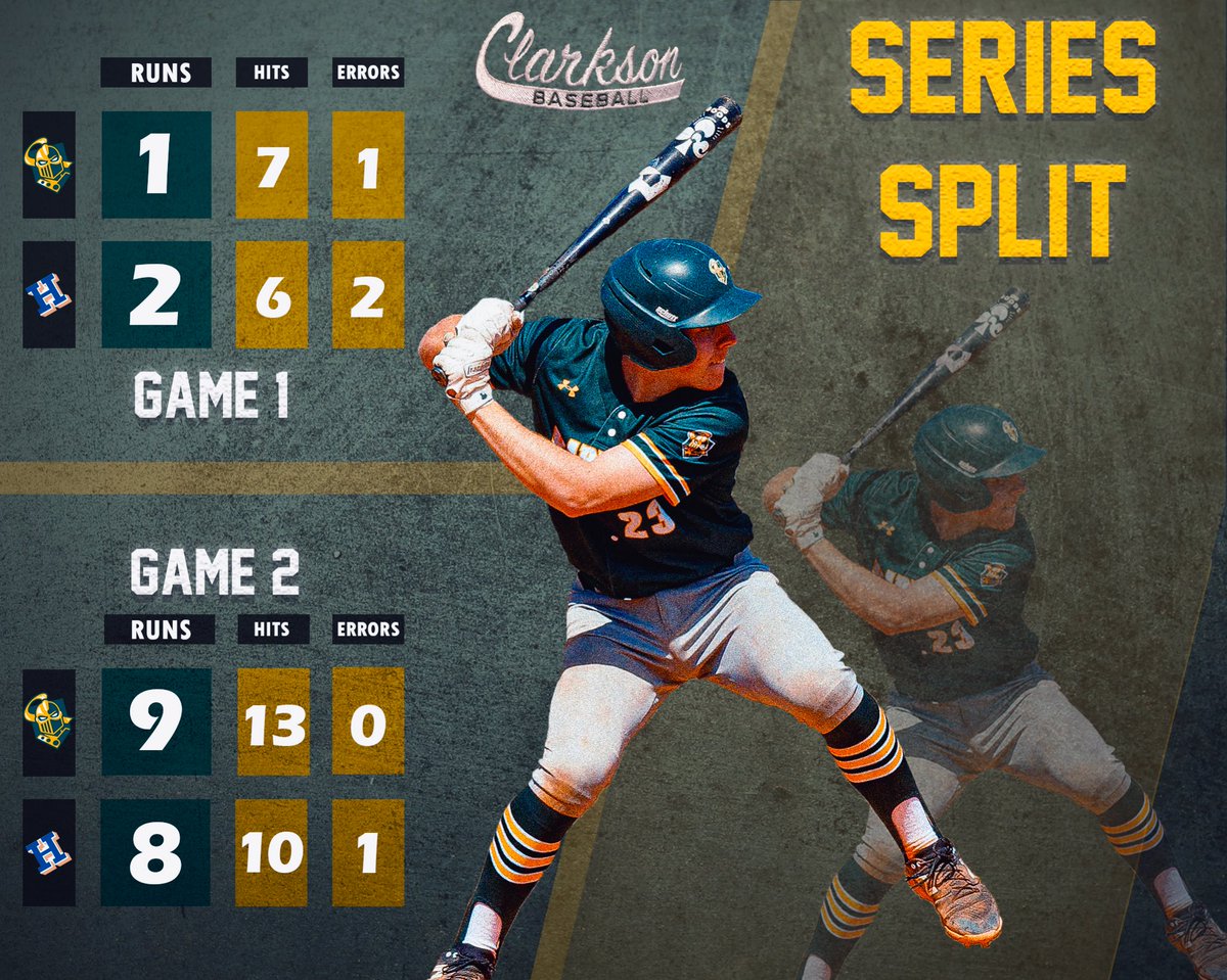 The Golden Knights earned a hard-fought split with Hamilton this afternoon. After a gutsy performance from Hofacker in game 1 where the Knights found themselves on the wrong side of a 1-run game, the bats came alive in game 2, bringing them their second 1-run victory of the year.