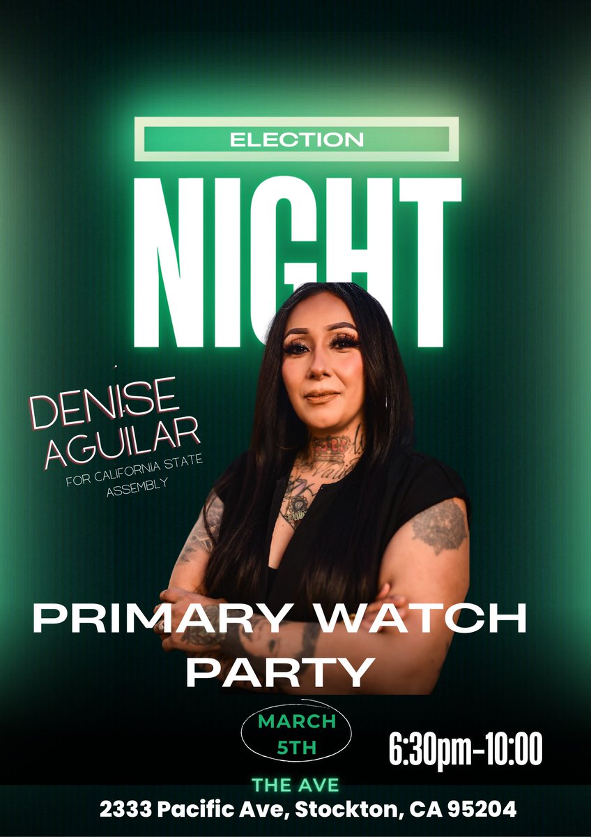 The count down begins as primaries will tell us which top 2 candidates make it to the general election ! Come hang out with us and support our campaign to take our seat at the table and demand representation, balance and course correction. Denise4Assembly13.com * No host…