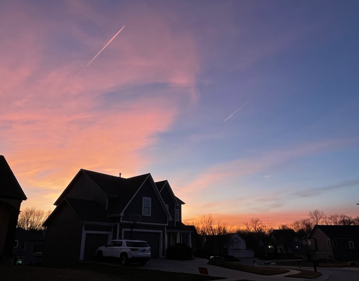 Captured this gorgeous sunset as we approached our home at the end of our evening walk.