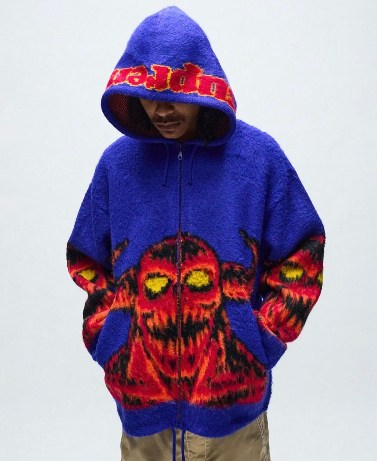 Supreme x Toy Machine Zip Up Hooded