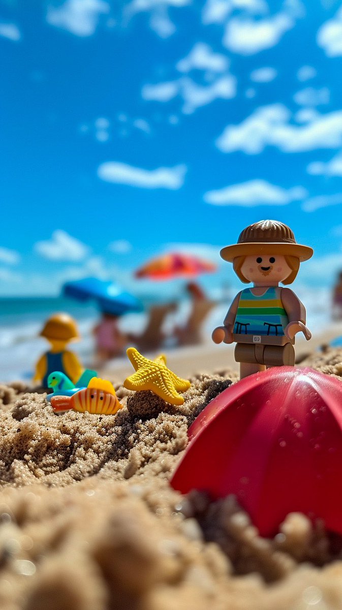 heck1969's tweet photo. PLAYMOBIL PLAYSET STYLE
1. #DailyFun: A sunny Sunday at the beach
2. #AIPortrait
3. Superhero: #Hawkman #DCComics
4. Movie character: #Batman #ChristianBale #BatmanBegins

More Midjourney Art => https://t.co/P3GhLWfFg0

#aiart #midjourney #midjourneyv6 #midjourneyart https://t.co/YjP32uSsZB