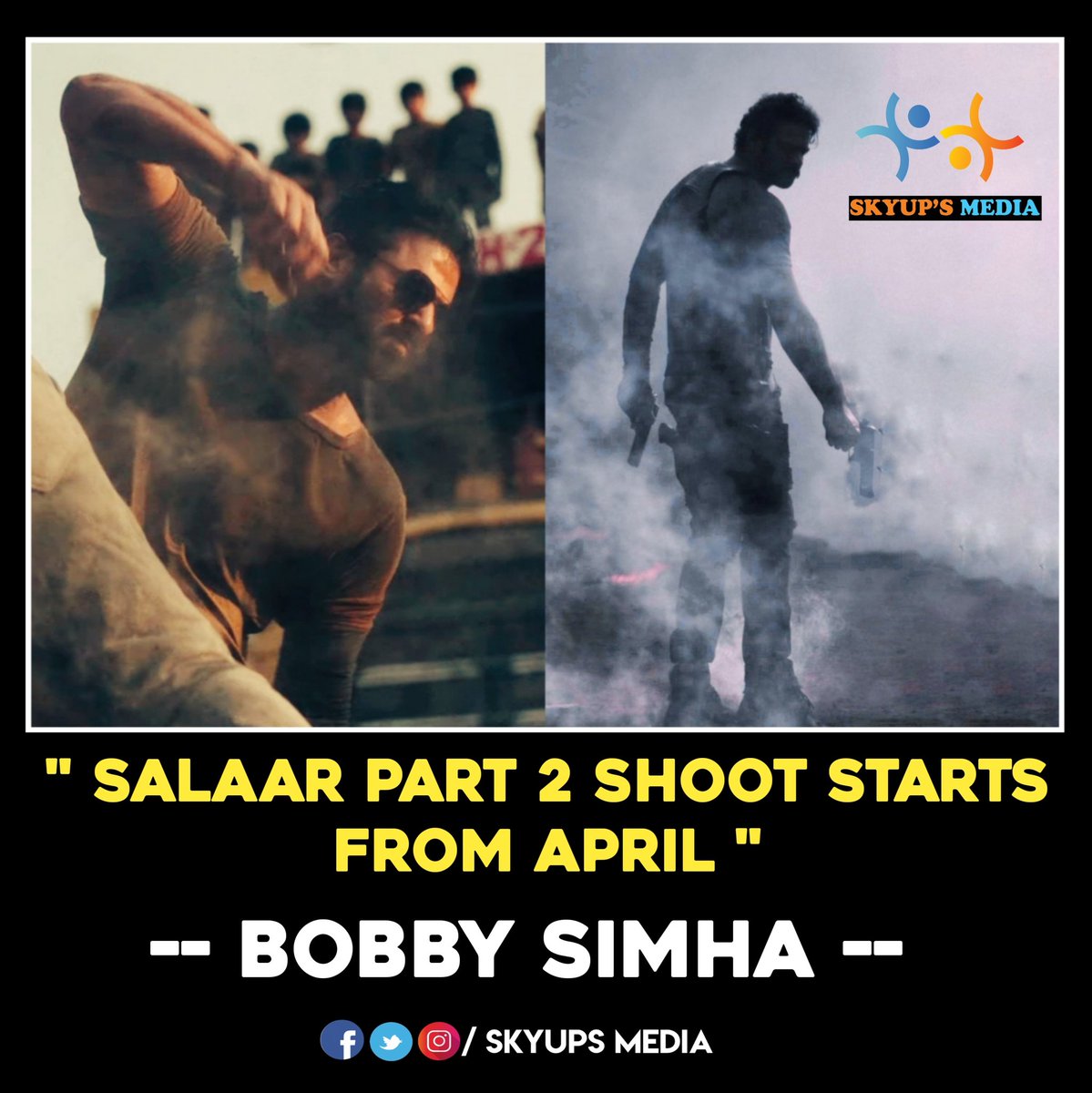 #BobbySimha about #Salaar2 

#Prabhas