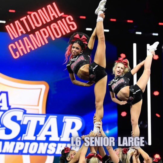 Your 2024 Large Senior 6 Champions are the Cheer Athletics Panthers 🥇🐆