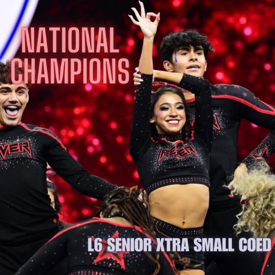 Your 2024 Extra Small Coed 6 NCA Champions are Gymtyme Fever 🥇♥️