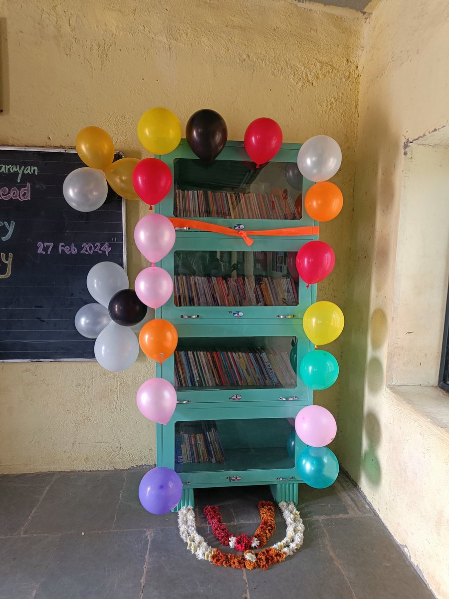 RLibrary's tweet photo. ๐๐๐๐๐๐
Library inaugurated in Zila Parishad School Ashta, Taluka.Ashti, Dist.Beed Maharashtra, #India๐ฎ๐ณ
One of the School Teachers, Sh. *Somnath Walke*, is *National Awardee Teacher* 2022, awarded by the President of India.
#IAHV
#readlibrary #books #MakeADifference https://t.co/9jfw4sA6y8