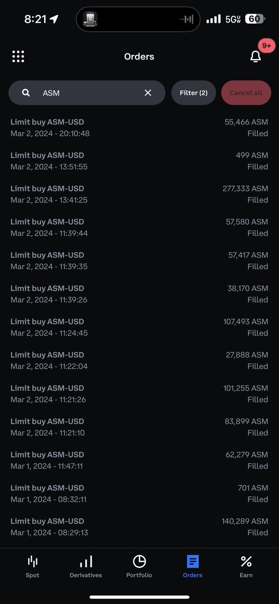 $asm #asm .10 incoming you heard it here Same as my $vara $xcn & $aero call $ETH $SHIB $MATIC $LINK $UNI $APE $WBTC $MAYC $PEPE $Btc $Ltc $Sol $Doge $Ada $Coval $Mdt $Mnde $Syn $Swftc $Dyp $Apt $Xyo $Xrp $Math $Trb $Fet $Tia $jasmy $png $asm $fox $ddx $jasmy $png $velo $honey