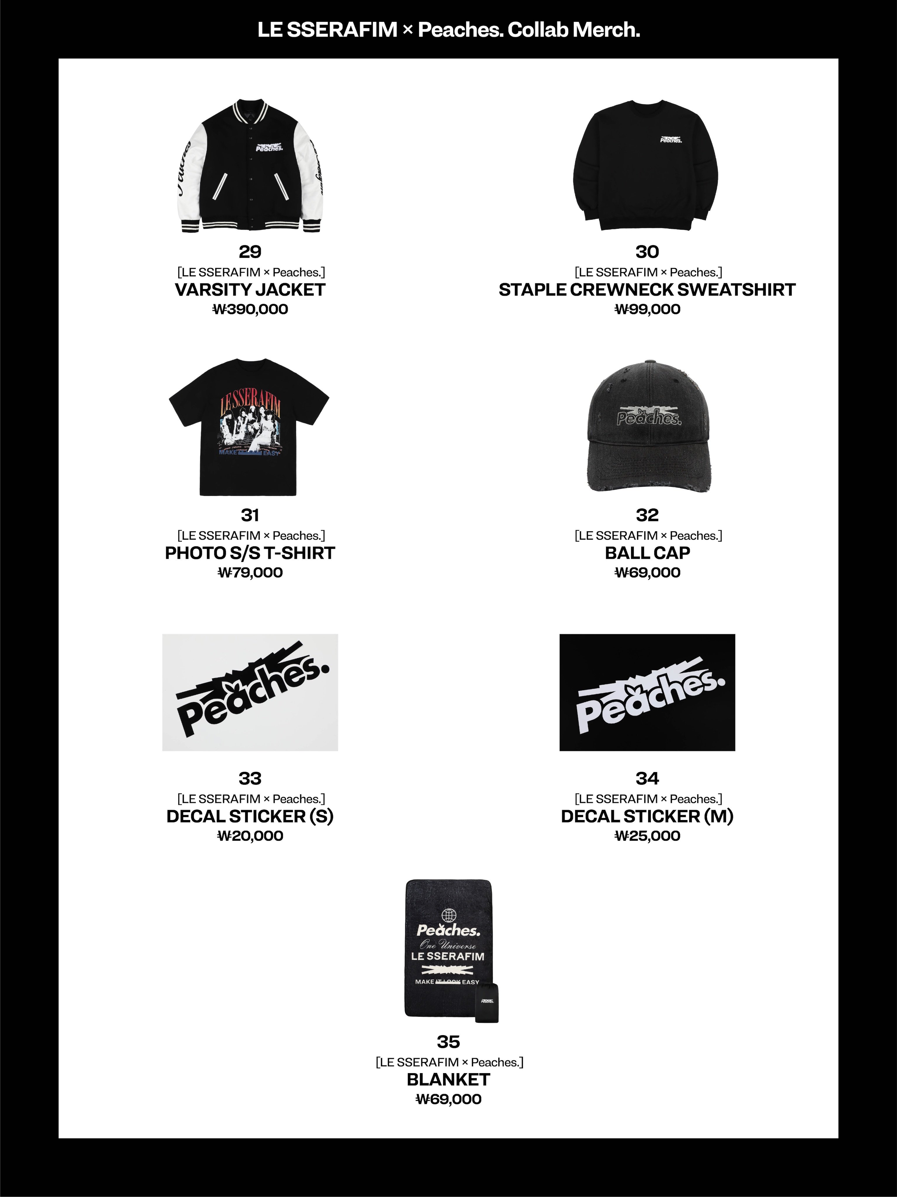 LE SSERAFIM x PEACHES PHOTO S/S T-SHIRT ルセラフィム