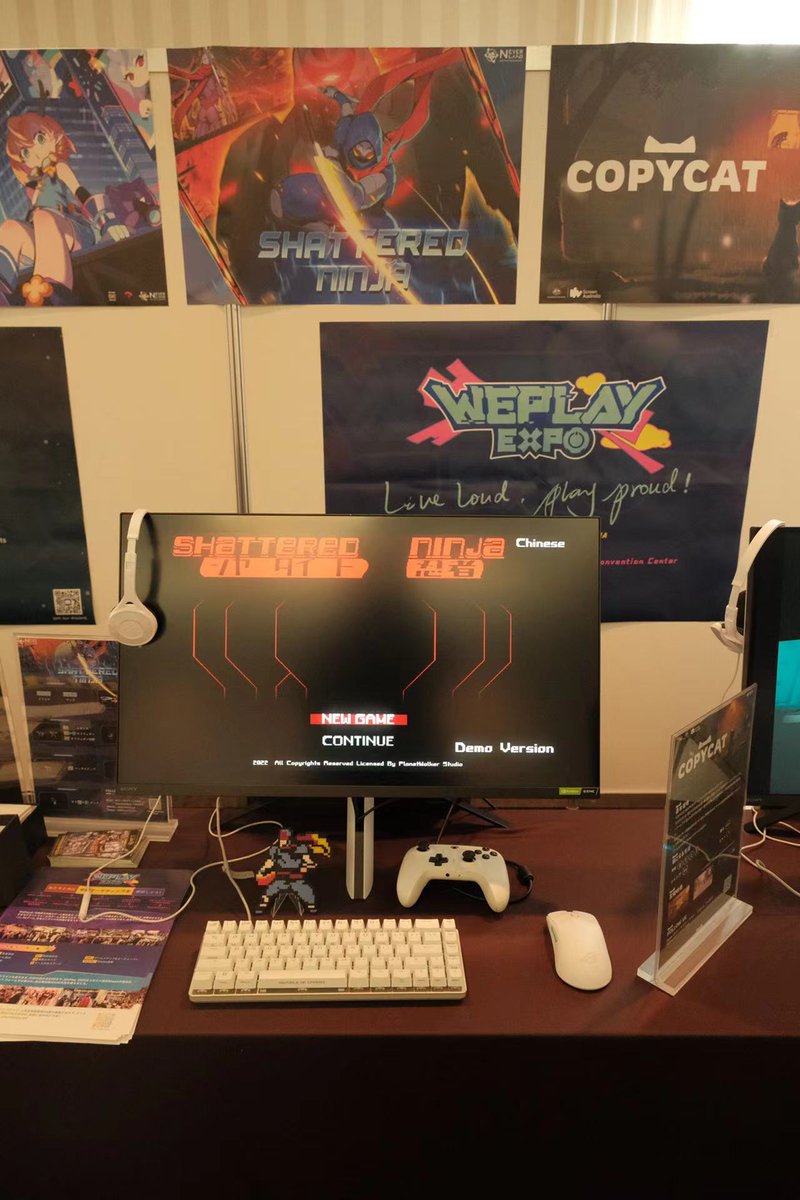NeverLand_Entmt's tweet photo. Four games were at #TIGS in Tokyo last weekend!
Thanks so much to everyone! Look forward to the official launch of some of our published games!
#BeatRider #AstralParty #CopyCat #ShatteredNinja https://t.co/wm3bwBMR9D