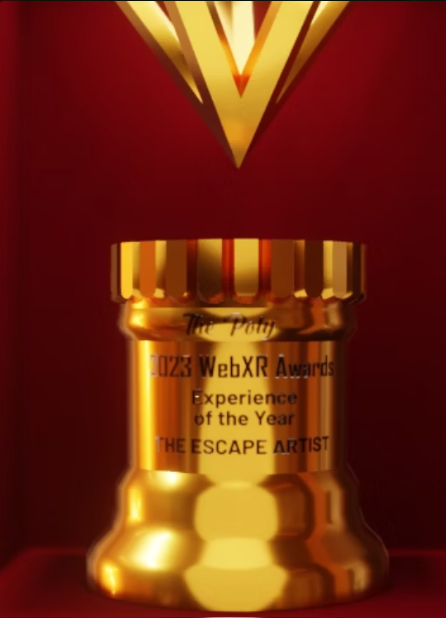 ThePolyAwards's tweet photo. Congrats to @paracreative on sweep of thir categores for The Escape Artist which took home Game, Entertain ment Experience of the Year. @jamesckane was there to recieve their poly @LKGGlass portrait displays. https://t.co/NqGCHNp2nR