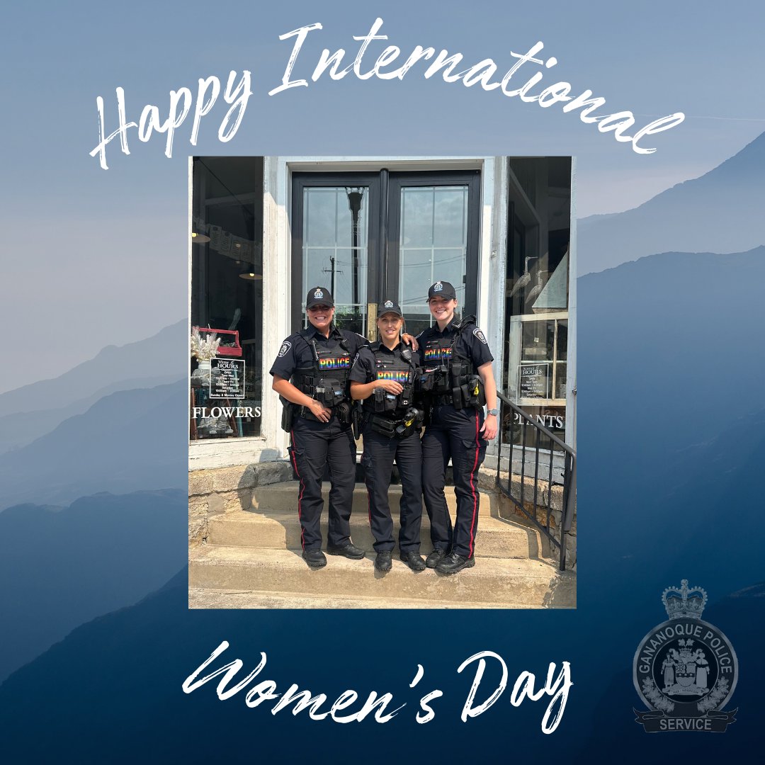 Happy International Women's Day! From the frontlines to leadership roles to communications, your strength and intellect inspire us all. Thank you for your unwavering commitment to keeping our community safe! #InternationalWomensDay #WomenInPolicing #gananoquepoliceservice