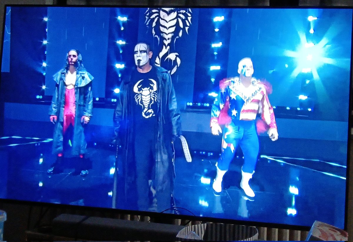 BodeMarcel's tweet photo. #ThisIsSting #SeekAndDestroy #AEWRevolution #ThankYouSting https://t.co/aqLKGLTyK5