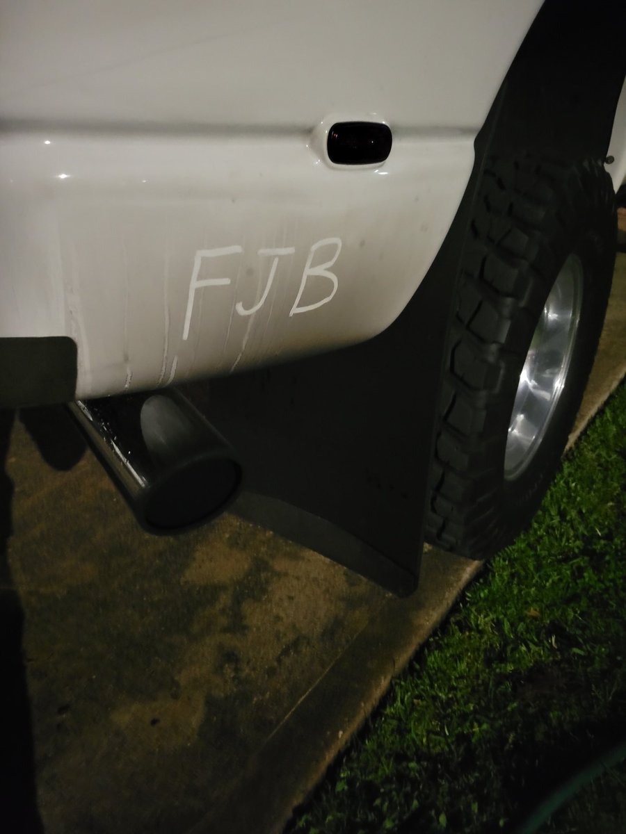 ThatsAThing's tweet photo. @jackblack I just saw this on the back of a dually Diesel truck. Why do they hate you so much? https://t.co/MDIfcg5VEf