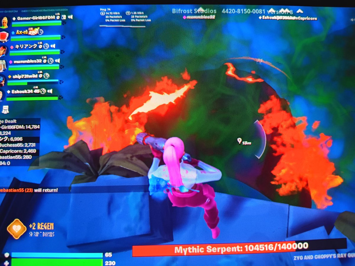 Gamer_Girl86's tweet photo. @BifrostFN 
Valhalla Bossfight Mythic Boss is glitching in almost every match! It gets stuck under the platform, and you can't do any damage. https://t.co/9yOF53MIQw
