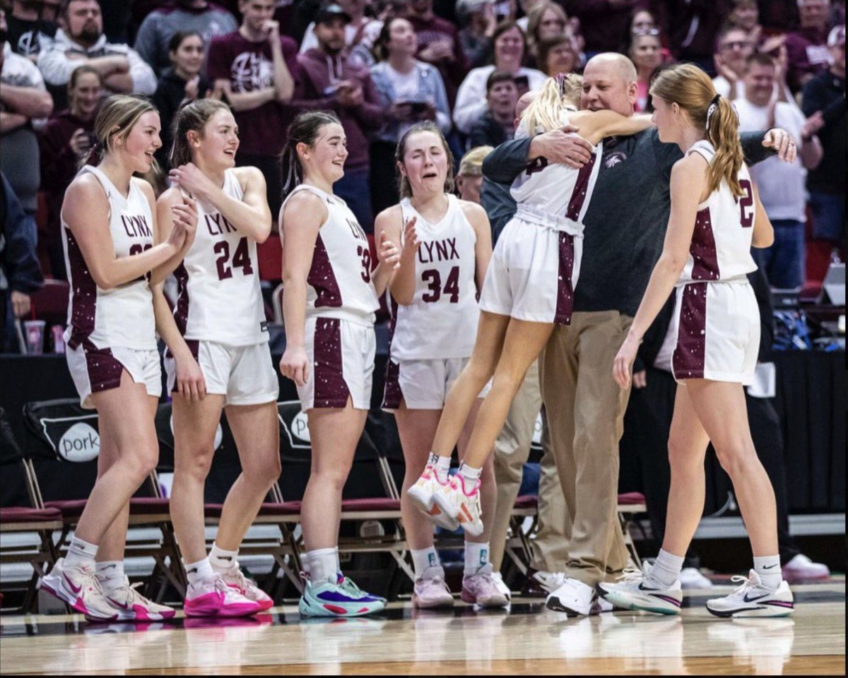 No words could accurately describe how proud I am of this team and how thankful we are to have the support of such a great community!!  To win a state championship is incredible, to be able to hug your daughter as the final seconds tick off the clock is just unreal.  What a week!