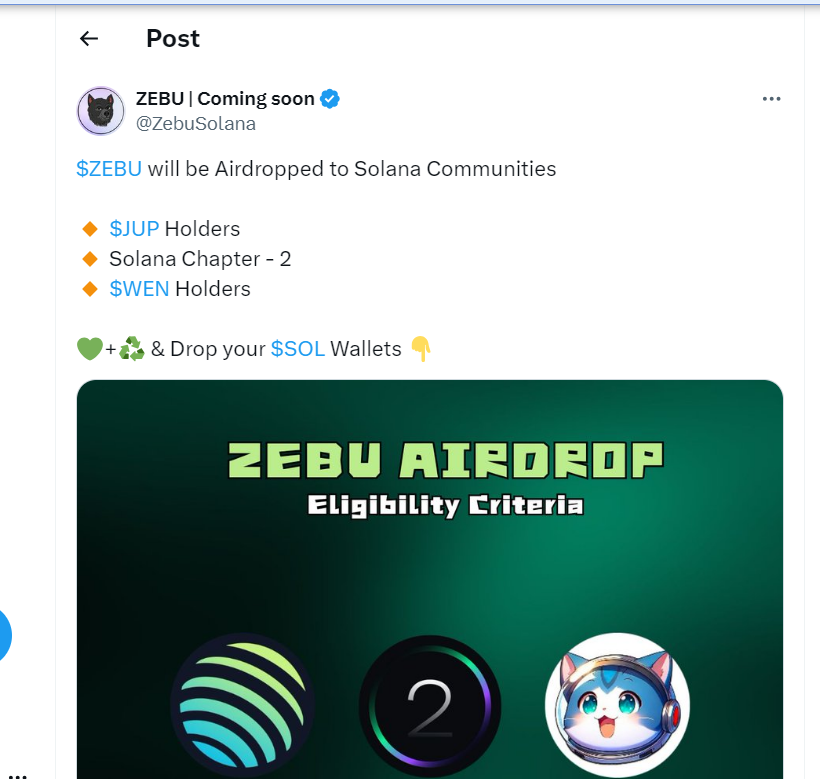 XuanzhuT's tweet photo. @ZebuSolana @wenwencoin @JupiterExchange @solanamobile 837JKd4YdhhLn72Q74YEJuoLQGnykUiLSGKrHPABUiHr

@pikaso_me

Please screenshot this for airdrop $ZEBU https://t.co/G5JBj9EGYN