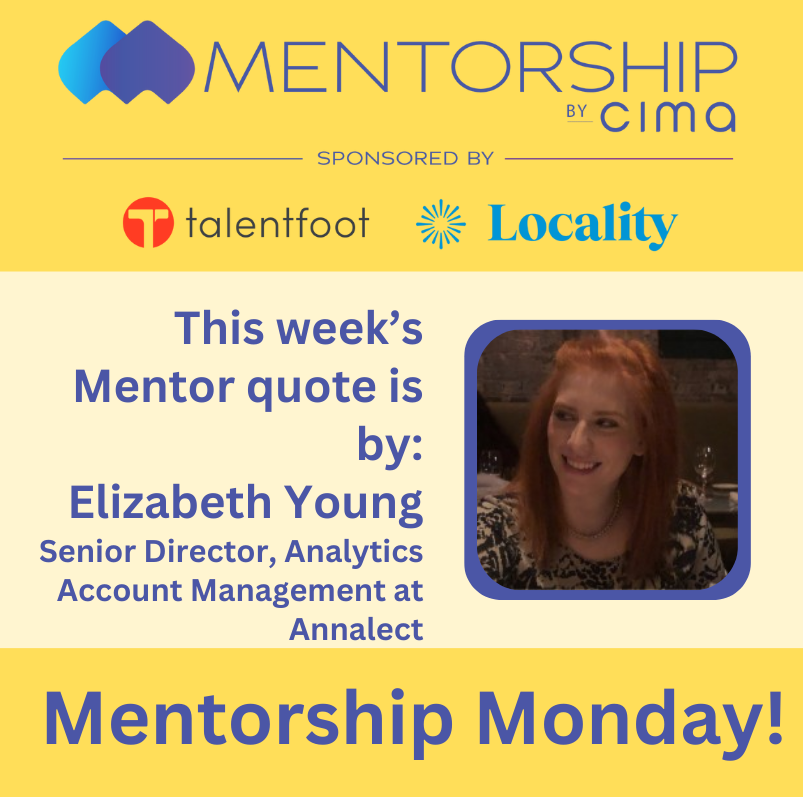 ChicagoIMA's tweet photo. Mentorship Monday:

"Don’t try to be anyone but yourself in the workplace! There are enough career paths available to you that you should strive to do what you love- you CAN and WILL find it and love it!" 
- Elizabeth Young 
#MoreToCIMA https://t.co/gQi4Gpz67O