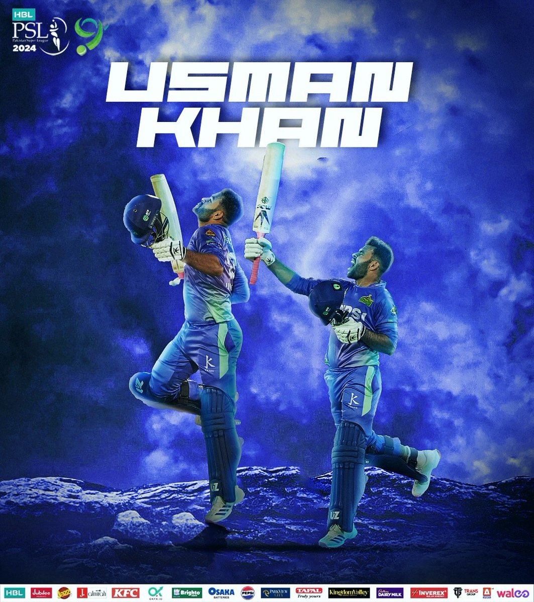 Usman Khan, the third centurion of #HBLPSL9, earns the well-deserved title of Player of the Match! 🌟

#KhulKeKhel | #KKvMS