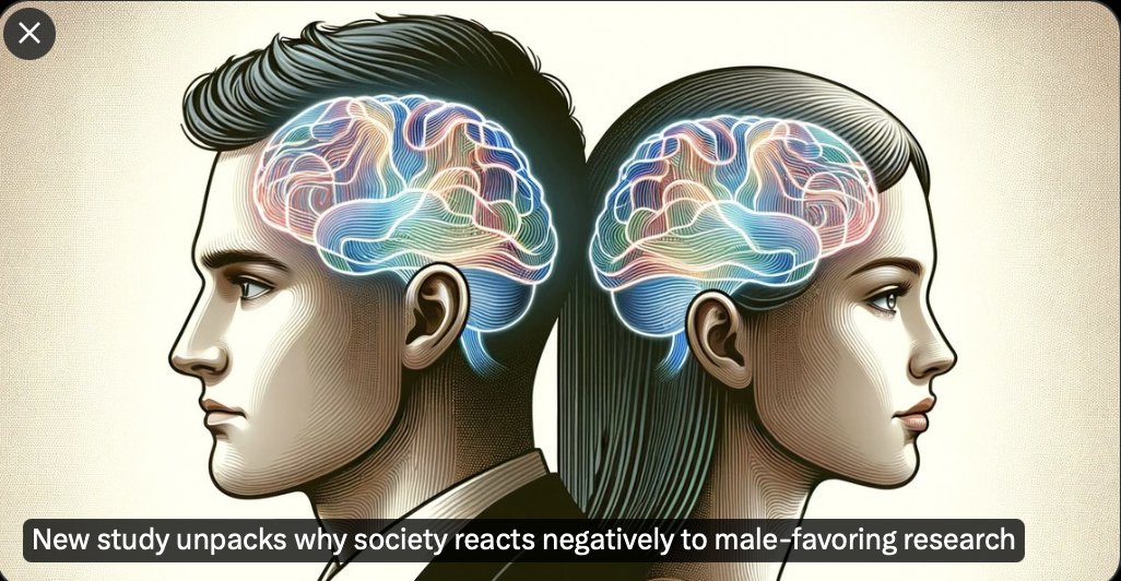 Research suggesting men are superior to women in certain aspects is often viewed less favorably than research showing the opposite. But why? A recent study by @SteveStuWill examined this issue, finding evidence that perceived harm to women is a key factor driving negative…