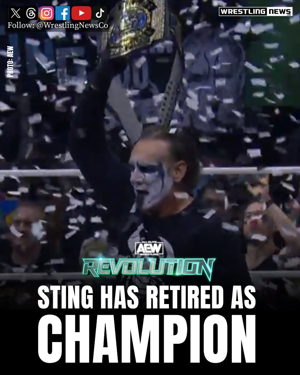 THIS is how you treat a legend. Thank you Sting. #AEWRevolution