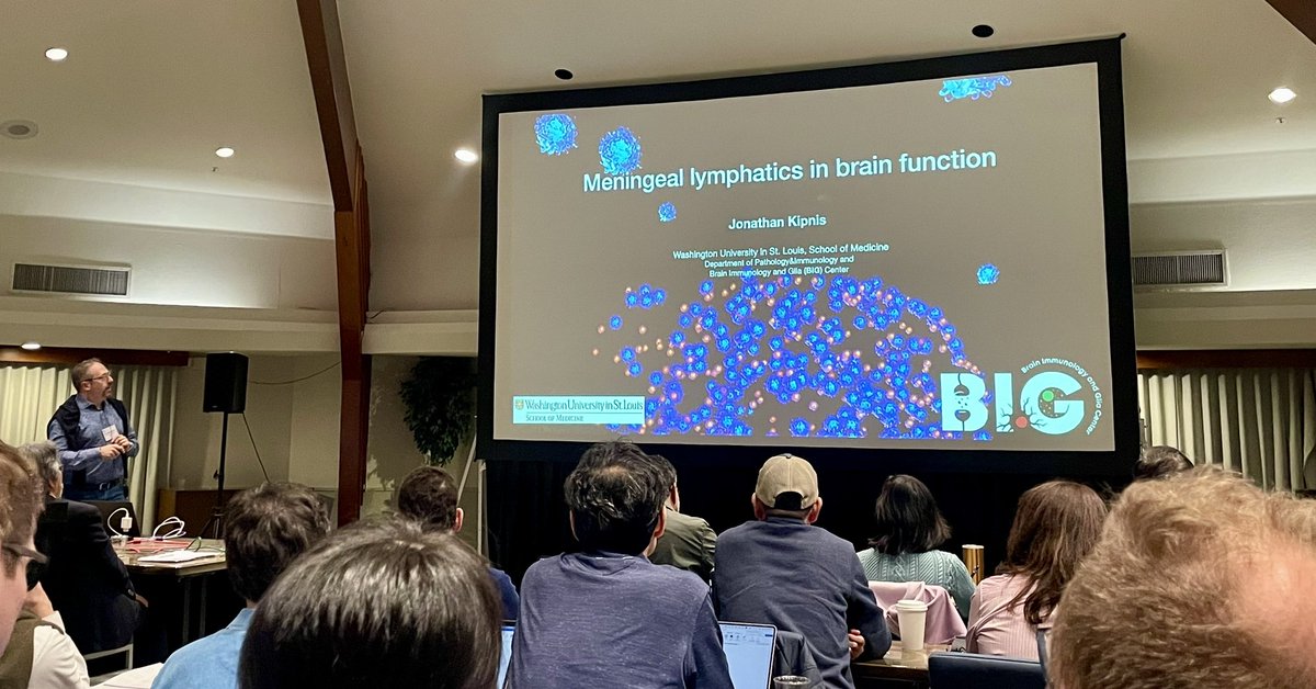 ShiriGurCohen's tweet photo. Kicking off #GRCLymphatics with an amazing talk by @jonykipnis π Meningeal lymphatics are so cool!! https://t.co/5CSMl5ZkGY