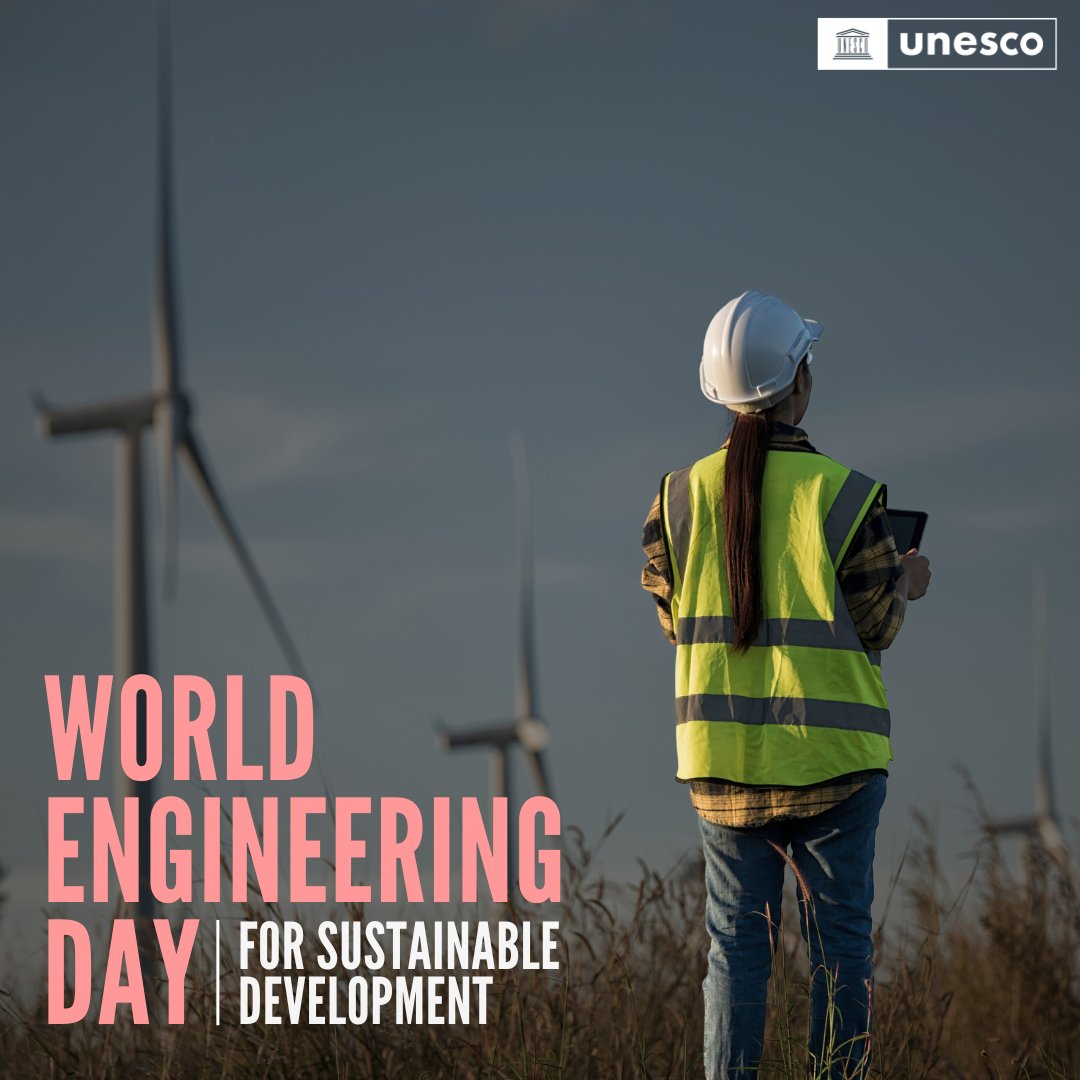 UNESCO's tweet photo. Why is it crucial for girls to consider engineering careers?

Because inclusivity creates a more diverse engineering workforce!

With better #GenderEquality, the challenges posed by the #GlobalGoals will be met more successfully: https://t.co/6MalMyNVSa #WorldEngineeringDay https://t.co/zJKkswHdrF