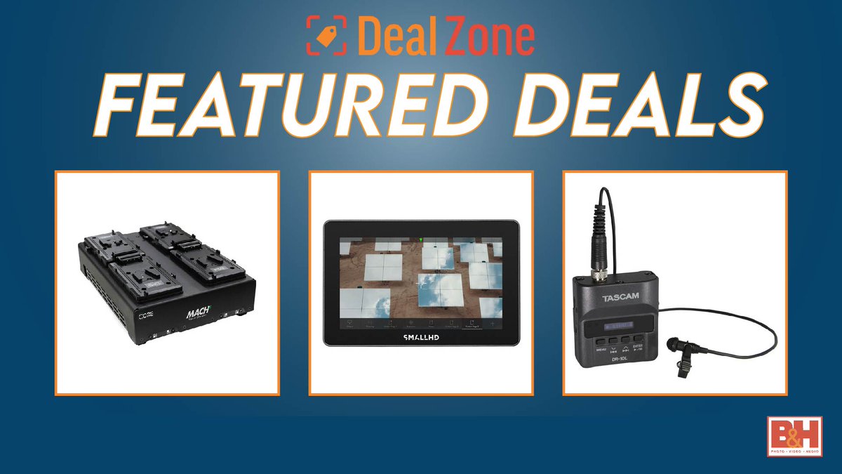 Deals from @coreswx, @SmallHD, @TASCAMpro, and more in today's #BHDealZone!
bhpho.to/BHDealZone