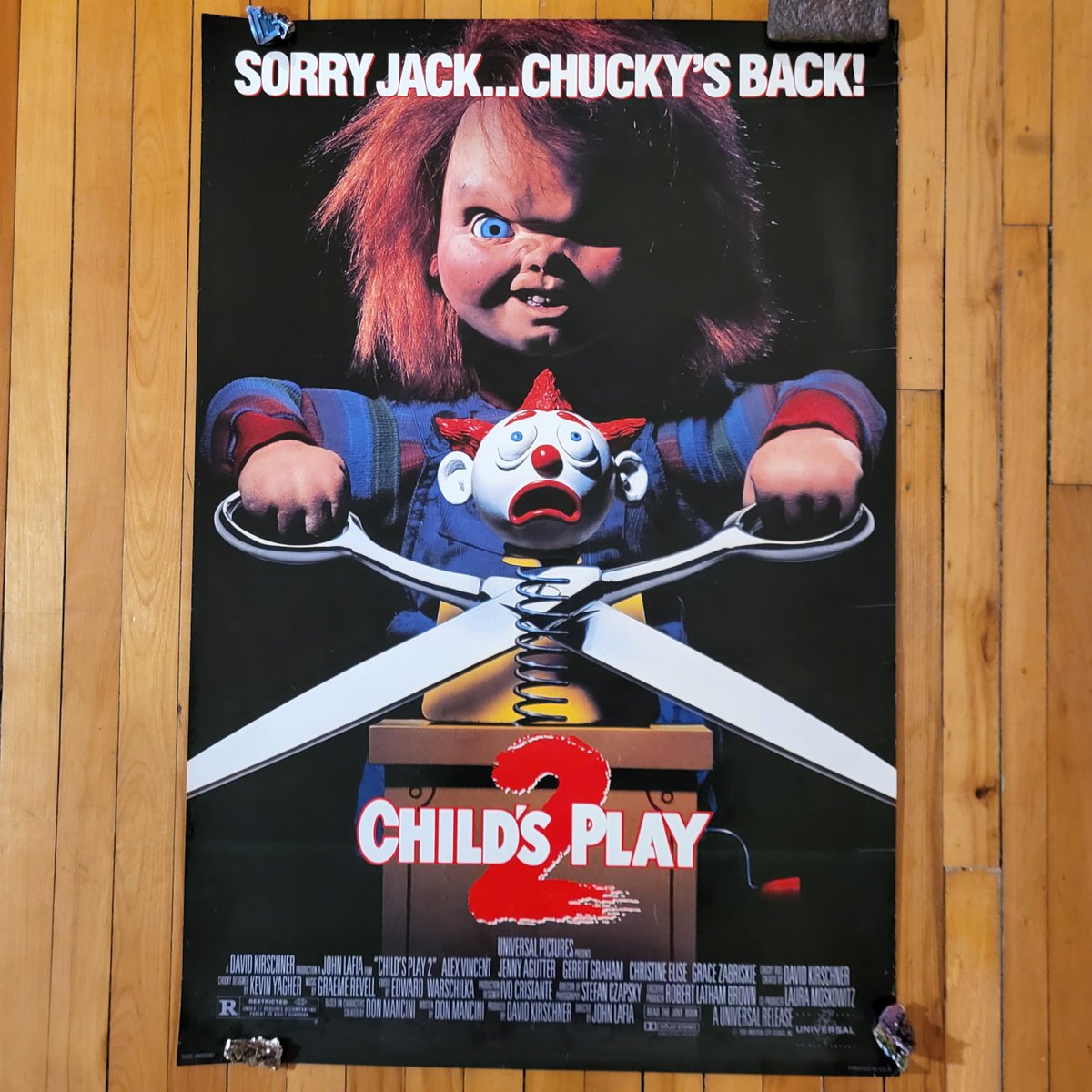ThePosterNest's tweet photo. Rolled -Childs's Play 2 (1990) Original Movie Poster.

Available on our Etsy
https://t.co/bRczToJlfi

#horrormovies #horror #chucky #chukydoll #slasher #movieposter #horrorposter #childsplay #scarymovie https://t.co/vXQ3rhTC99